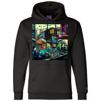 Cats Running In The City Champion Hoodie | Artistshot