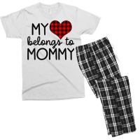 My Heart Belongs To Mommy Valentines Day Mom From Men's T-shirt Pajama Set | Artistshot