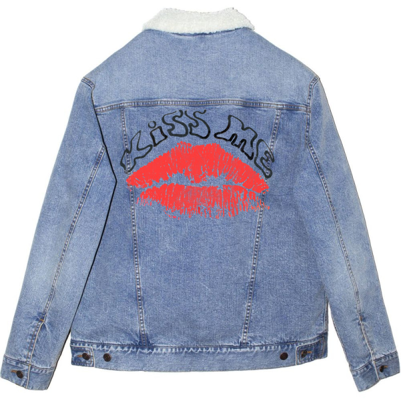 Kiss Me Vintage 80s Aesthetic Unisex Sherpa-lined Denim Jacket | Artistshot