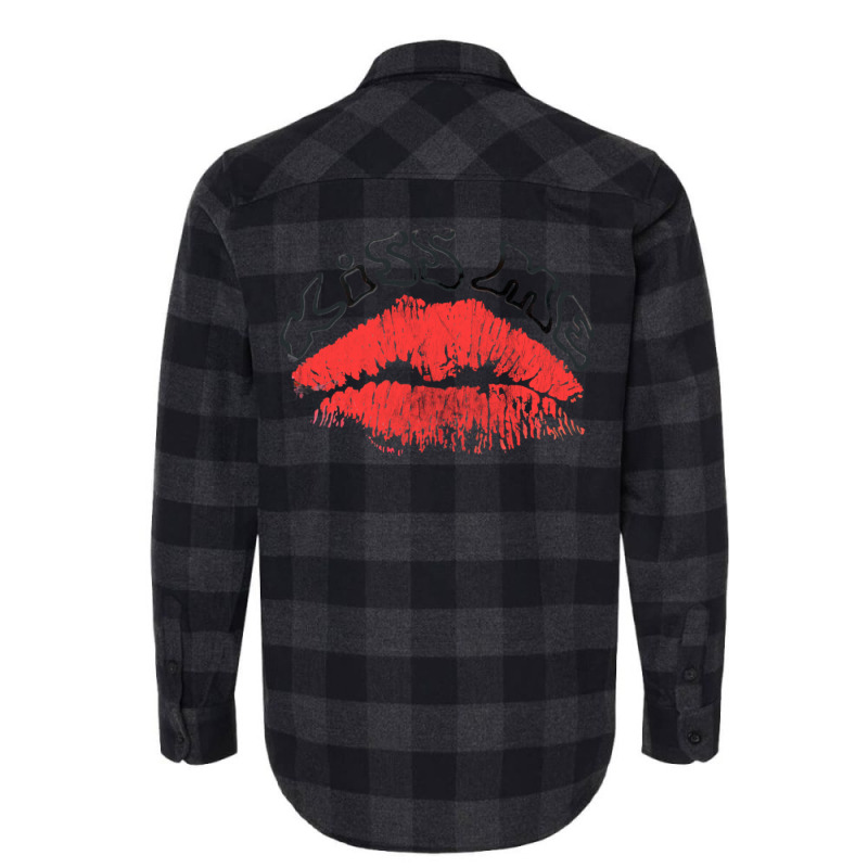 Kiss Me Vintage 80s Aesthetic Flannel Shirt | Artistshot