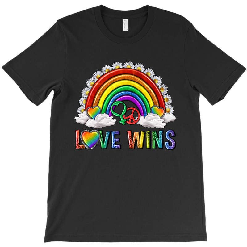 Love Wins With Daisy And Heart T-shirt | Artistshot