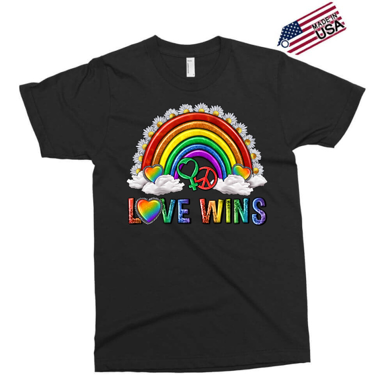 Love Wins With Daisy And Heart Exclusive T-shirt | Artistshot