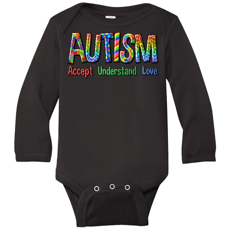 Autism Accept Understand Love Long Sleeve Baby Bodysuit by enoddigitalart@gmail.com | Artistshot