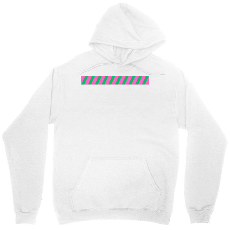 Horizontal Long Tape In Pink And Green Colour Back Unisex Hoodie | Artistshot