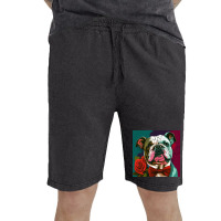 Cute Smiling Dog Wear A Bow Tie Vintage Short | Artistshot