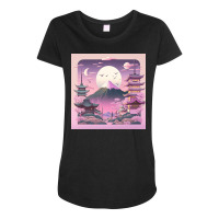 Pink Temple At The Snowy Mountain Maternity Scoop Neck T-shirt | Artistshot