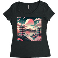 Supermoon Pink Women's Triblend Scoop T-shirt | Artistshot