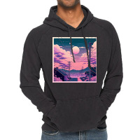 Aesthetic View On Sunset Sky Vintage Hoodie | Artistshot