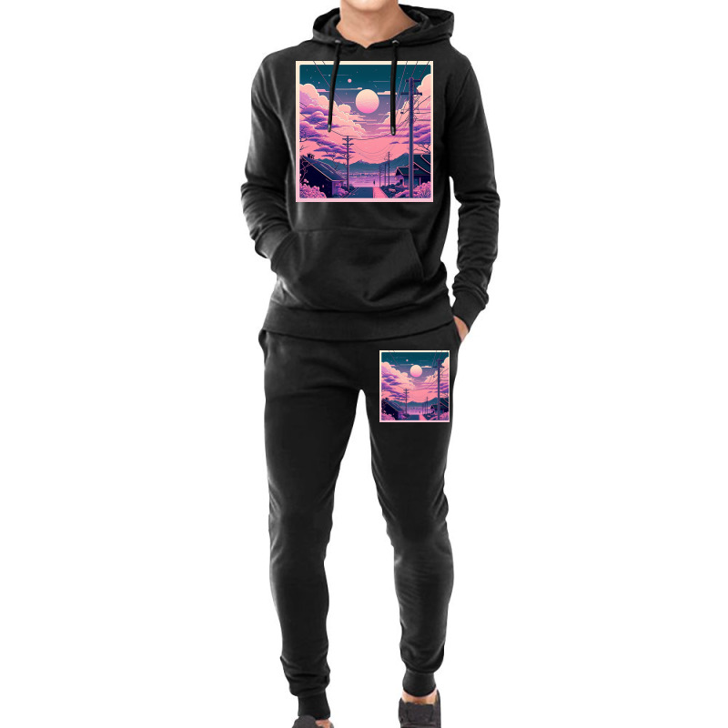 Aesthetic View On Sunset Sky Hoodie & Jogger set by Haven Treasures | Artistshot