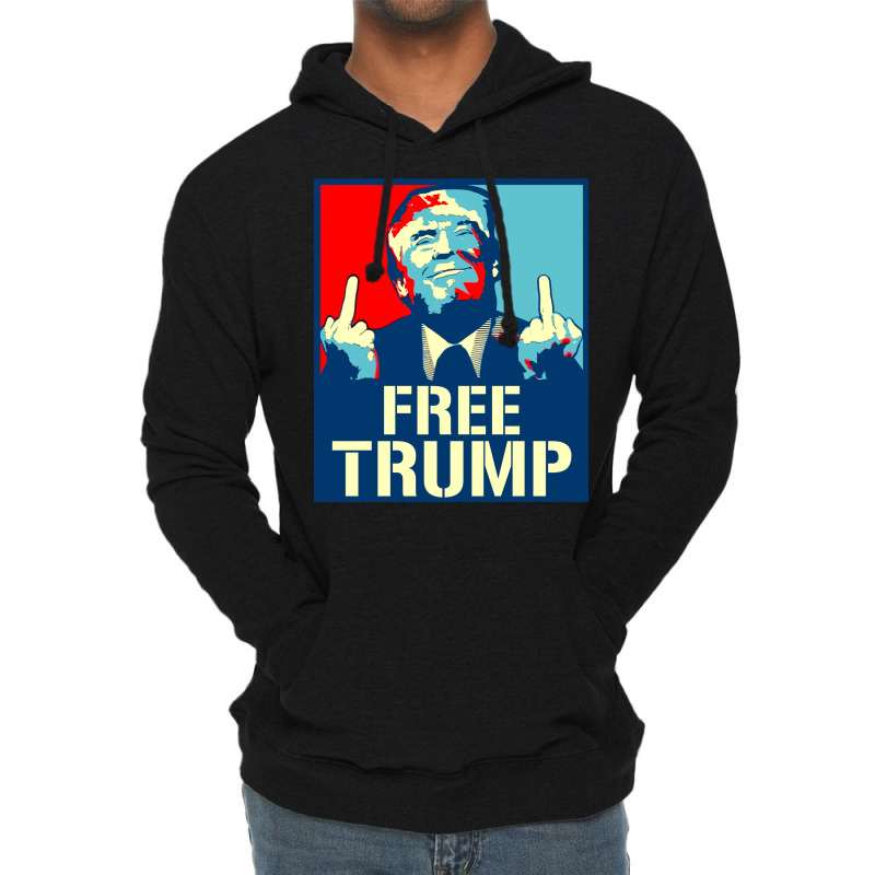 Free Trump Free Donald Trump Republican Supporter Lightweight Hoodie | Artistshot