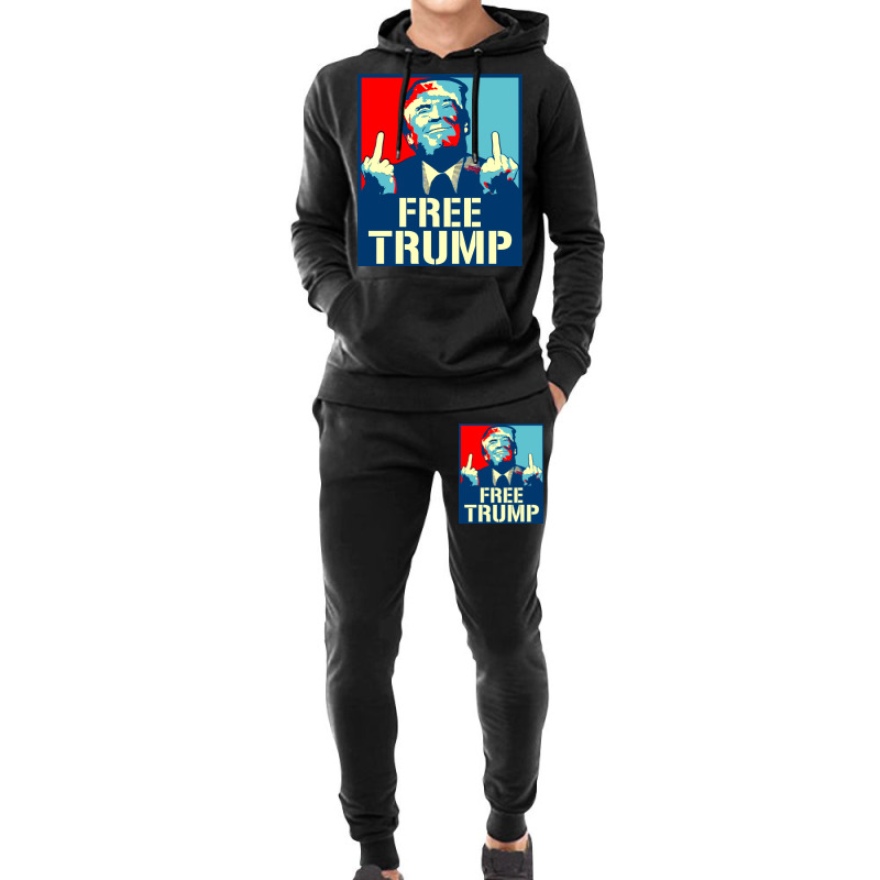 Free Trump Free Donald Trump Republican Supporter Hoodie & Jogger Set | Artistshot