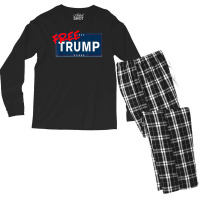 Free Trump Free Donald Trump Republican Support Men's Long Sleeve Pajama Set | Artistshot