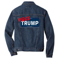 Free Trump Free Donald Trump Republican Support Men Denim Jacket | Artistshot