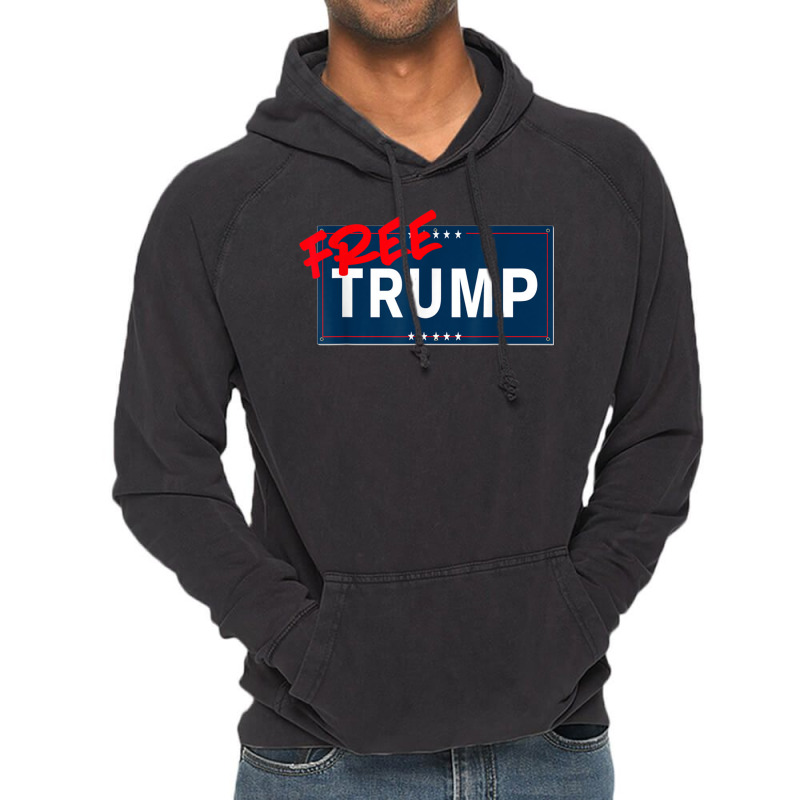 Free Trump Free Donald Trump Republican Support Vintage Hoodie | Artistshot