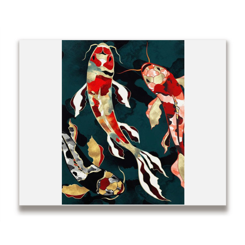 Metallic Koi Metal Print Horizontal | Artistshot