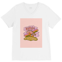 Virgo Mushroom V-neck Tee | Artistshot