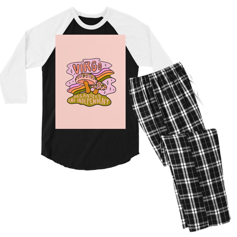 Virgo Mushroom Men's 3/4 Sleeve Pajama Set | Artistshot