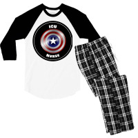 Icu Nurse Superhero Men's 3/4 Sleeve Pajama Set | Artistshot