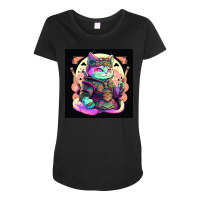 Cute Kitty Colorful Costume Maternity Scoop Neck T-shirt | Artistshot