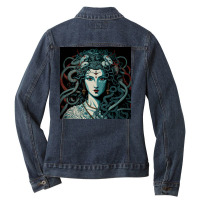 Potrait Pop Surrealism Girl Ladies Denim Jacket | Artistshot