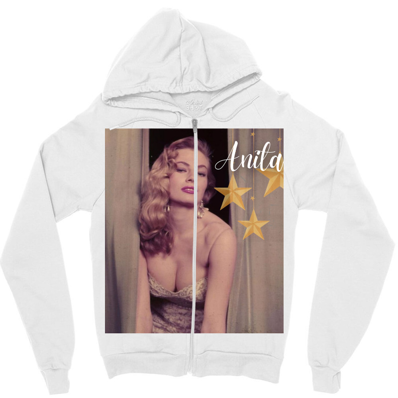 Anita Ekberg Zipper Hoodie by ROBERT BRIDGES | Artistshot