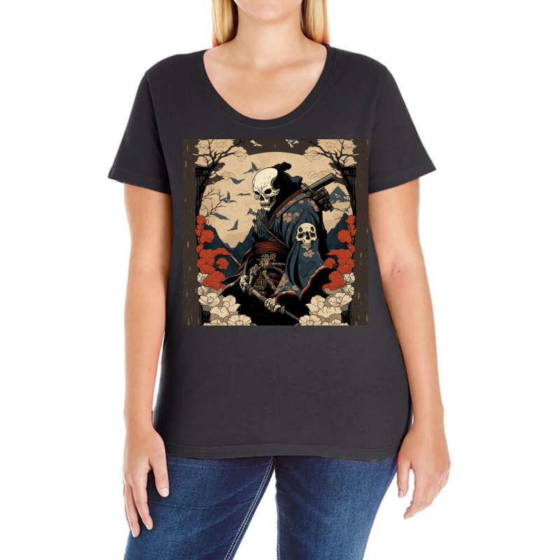 Skull Angry Face Ladies Curvy T-Shirt by TheDol | Artistshot