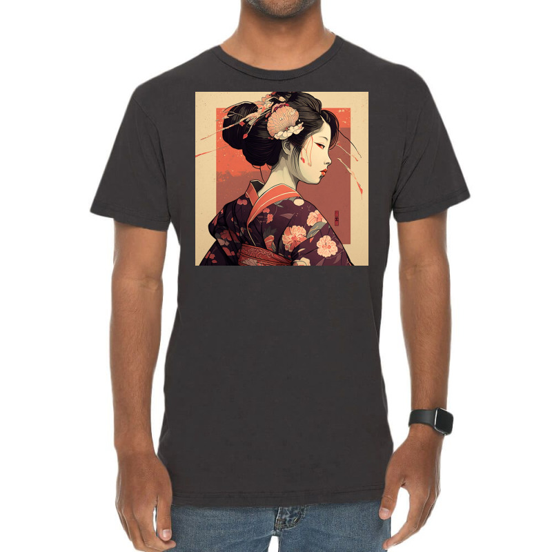 Japanese Women Looks At Camera Vintage T-Shirt by Haven Treasures | Artistshot