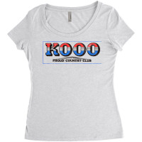 Kooo Nebraska 70s Country Radio Station Women's Triblend Scoop T-shirt | Artistshot