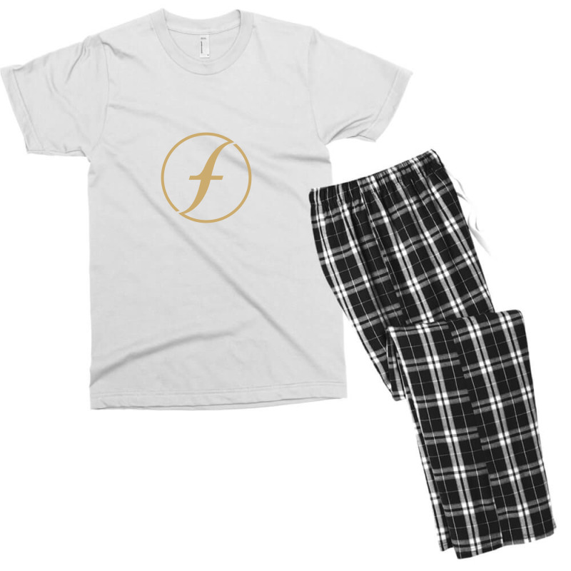 Custom Capital Letter F Monogram Men's T-shirt Pajama Set By Alamy