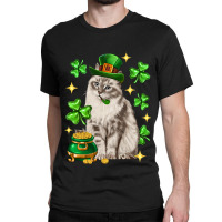 St. Patrick's Day Siberian Cat Classic T-shirt | Artistshot