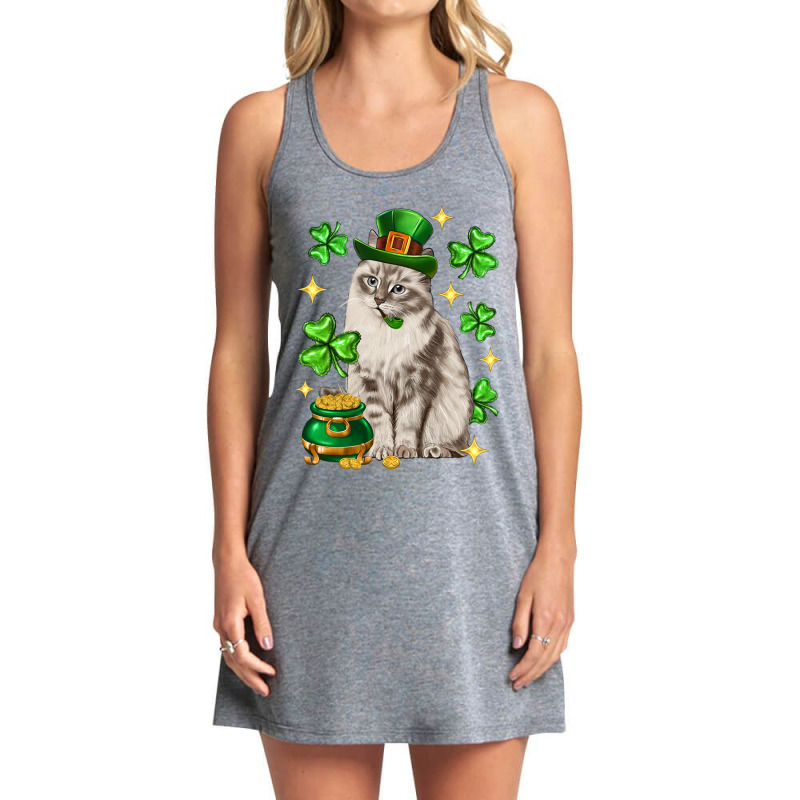 St. Patrick's Day Siberian Cat Tank Dress by enoddigitalart@gmail.com | Artistshot