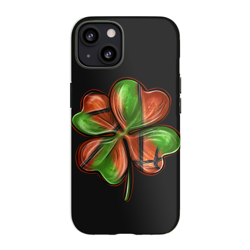 St. Patrick's Day Clover With Basketball Iphone 13 Case | Artistshot