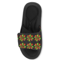 St. Patrick's Day Clover With Basketball Slide Sandal | Artistshot