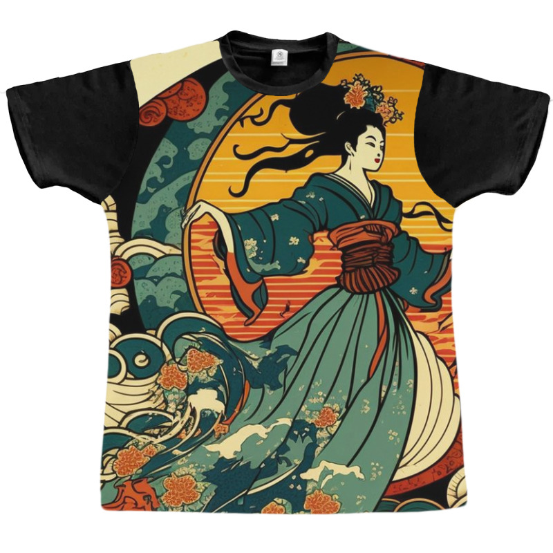 Woman Dancing In Ocean Graphic T-shirt by Creative Corner | Artistshot