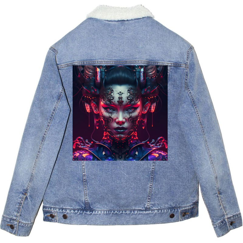 Fashion Girl 1392 Unisex Sherpa-Lined Denim Jacket by Kailooma | Artistshot