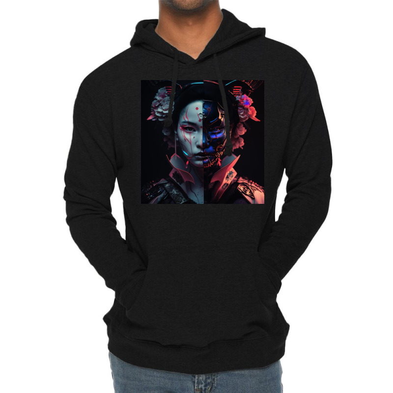 Two Faced Girl Lightweight Hoodie by Kailooma | Artistshot