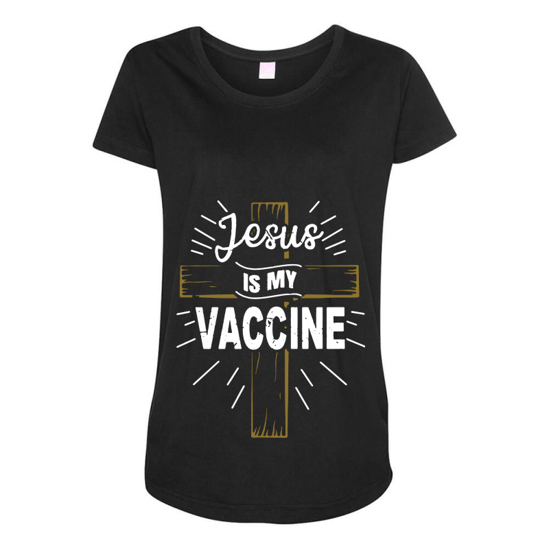 Jesus Is My Vaccine Maternity Scoop Neck T-shirt by skw art | Artistshot