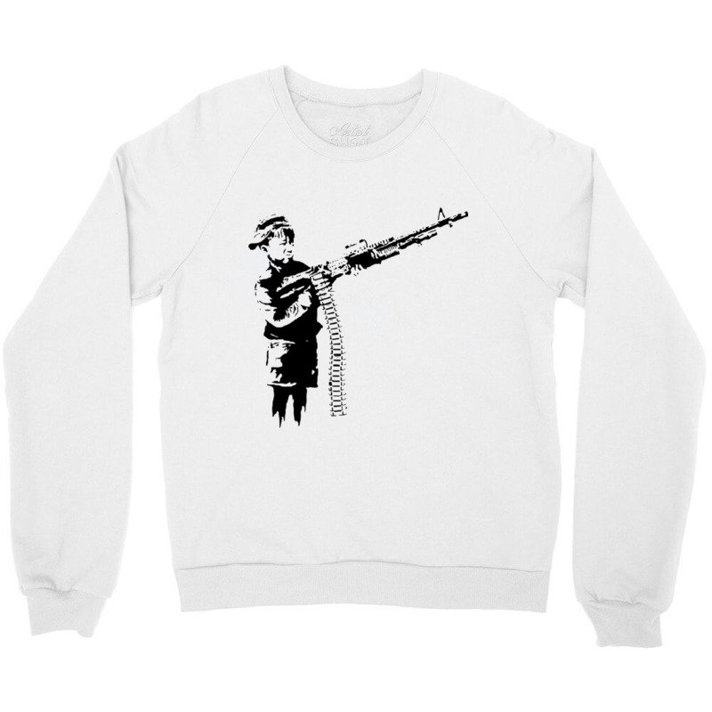 Banksy Child Soldier Crewneck Sweatshirt | Artistshot