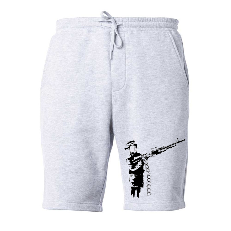 Banksy Child Soldier Fleece Short | Artistshot