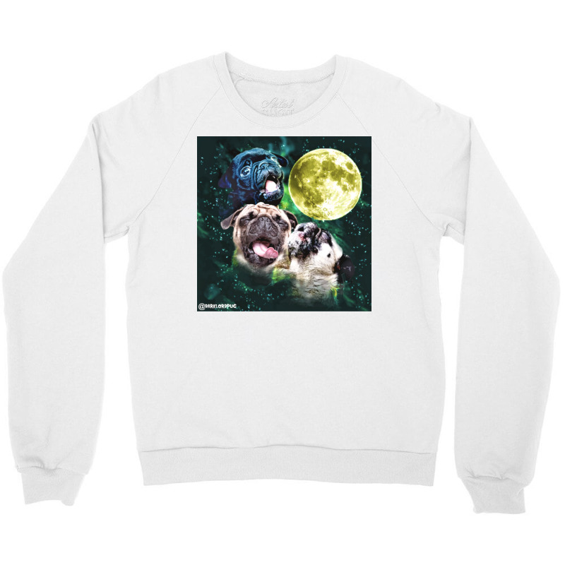 Howl At The Moon Pug Truck Stop Tee Crewneck Sweatshirt | Artistshot