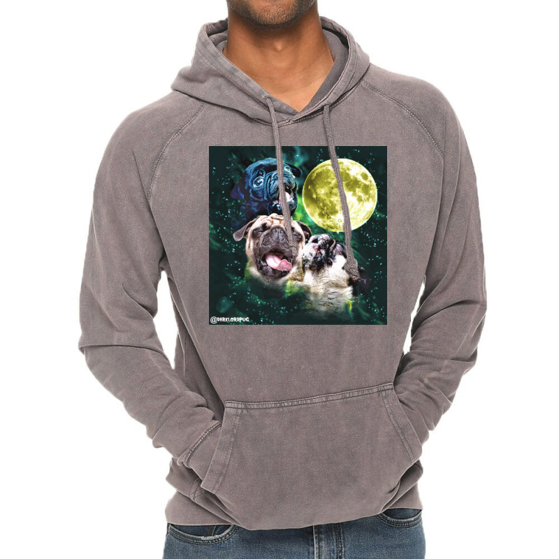 Howl At The Moon Pug Truck Stop Tee Vintage Hoodie | Artistshot