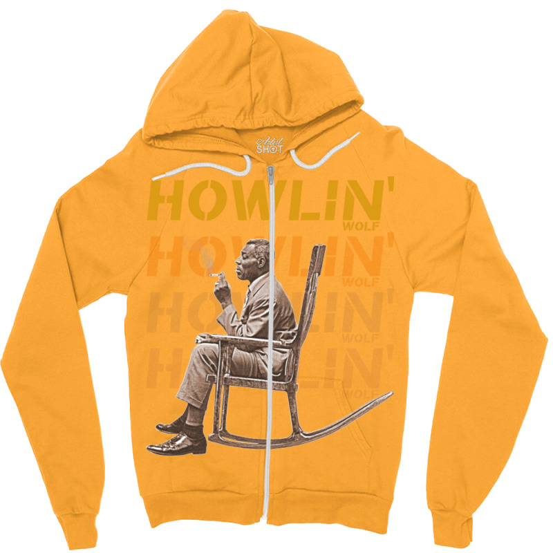 Howlin' Wolf Soul Man Rockin' Chair Fanart Zipper Hoodie | Artistshot