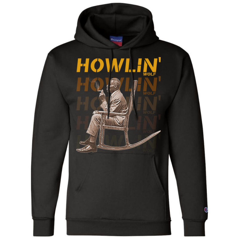 Howlin' Wolf Soul Man Rockin' Chair Fanart Champion Hoodie | Artistshot