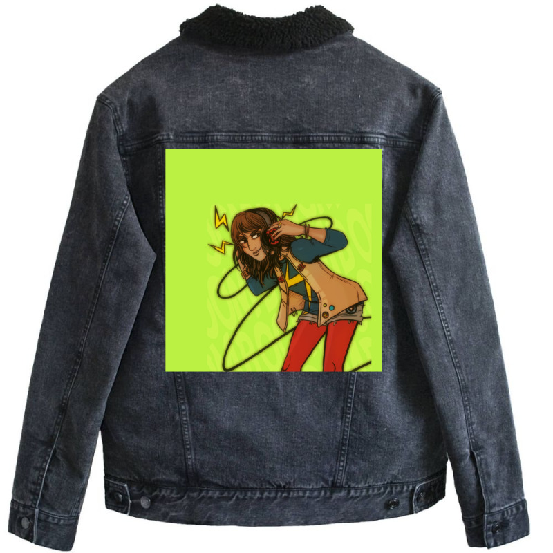 Kamala Khan Chiffon Top Unisex Sherpa-lined Denim Jacket | Artistshot