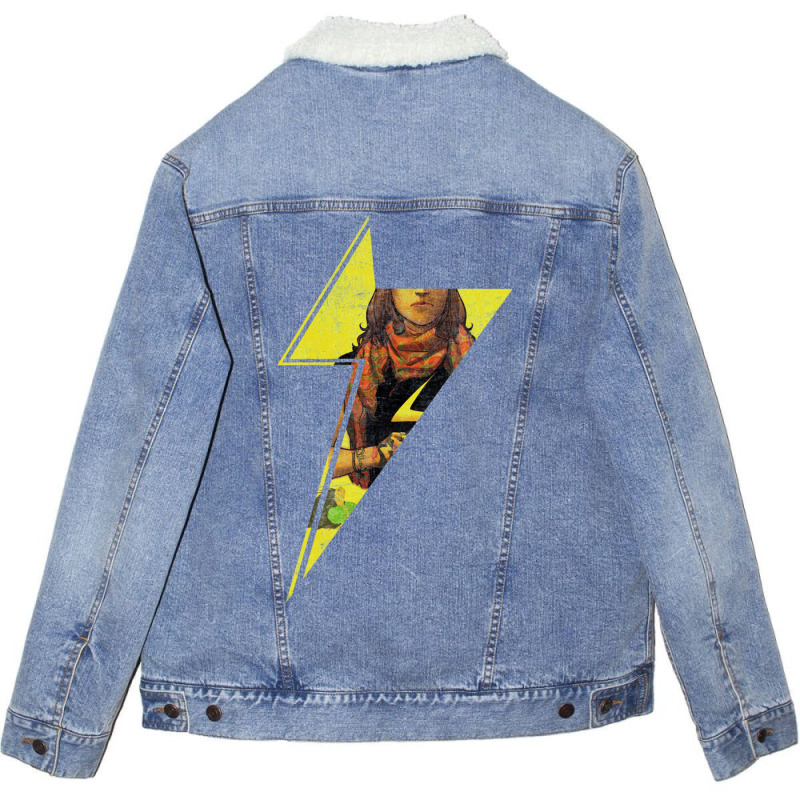 Ms Kamala Bolt Fitted Unisex Sherpa-lined Denim Jacket | Artistshot