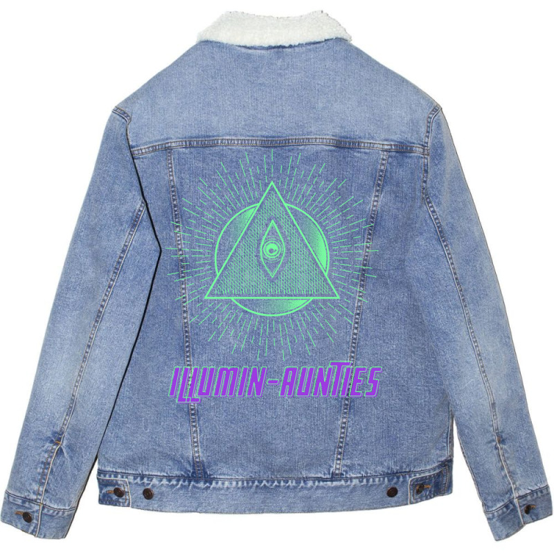 Illumin Aunties Unisex Sherpa-Lined Denim Jacket by fattytanyahy | Artistshot