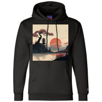 Silhouette Of Relaxed Man On River Champion Hoodie | Artistshot