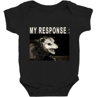 Angry Possum Response Baby Bodysuit | Artistshot