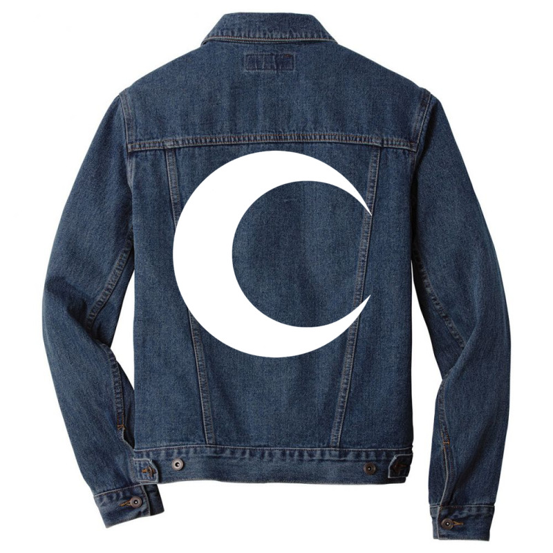 Moon Knight   Classic Symbol   White Clean Men Denim Jacket | Artistshot