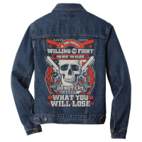 Gun Control If You Aren't Willing To Fight For What You Believe Do Not Men Denim Jacket | Artistshot